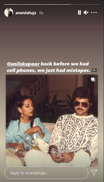 Anand Ahuja shared Sonam's post on Instagram Stories.