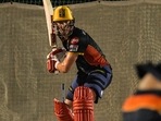AB de Villiers in the nets for Royal Challengers Bangalore. (IPL/Twitter) AB de Villiers in the nets for Royal Challengers Bangalore. (IPL/Twitter)