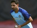 India's Bhuvneshwar Kumar(AP) India's Bhuvneshwar Kumar(AP)