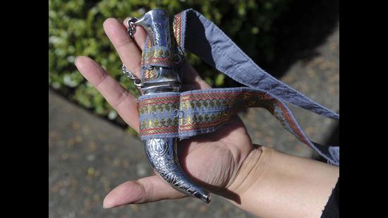 Kirpan is one of the articles of faith of Sikhs. (ht photo) Kirpan is one of the articles of faith of Sikhs. (ht photo)