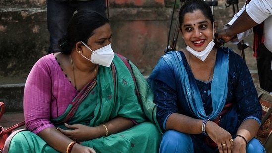 People wait to get a dose of Covid-19 coronavirus vaccine at a health center in Chennai on May 20, 2021. (AFP) People wait to get a dose of Covid-19 coronavirus vaccine at a health center in Chennai on May 20, 2021. (AFP)
