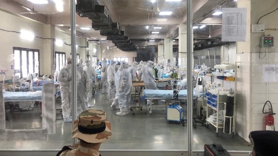 The ventilators are being used to provide critical care to the patients infected with the coronavirus. The ventilators are being used to provide critical care to the patients infected with the coronavirus.