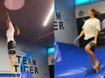 Disha Patani shared a video in which she is seen performing a backflip while BTS' new song Butter plays in the background. Disha Patani shared a video in which she is seen performing a backflip while BTS' new song Butter plays in the background.