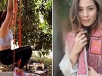 Mira Rajput shared a video of herself exercising outdoors. Mira Rajput shared a video of herself exercising outdoors.
