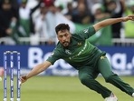 Pakistan's Mohammad Amir dives to field the ball during the Cricket World Cup match.(AP) Pakistan's Mohammad Amir dives to field the ball during the Cricket World Cup match.(AP)