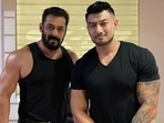 Sangay Tsheltrim poses with Salman Khan. 