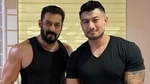 Sangay Tsheltrim poses with Salman Khan. 