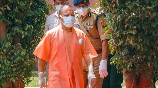 Uttar Pradesh chief minister Yogi Adityanath’s has issued directives to district officials to check the spread of Covid-19 in their respective areas.(PTI Photo)