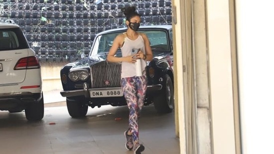 Rakul Preet, on the hand, went for a beige halter-neck top for her outing in Bandra, Mumbai.(Varinder Chawla)