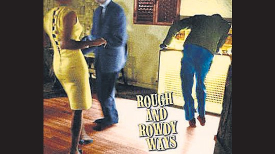 Album art for the 2020 album Rough and Rowdy Ways, No. 5 on our list.