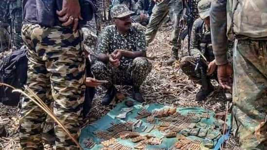 The encounter was carried out by C-60 commandos and started at around 4 am.(PTI Photo) (PTI) The encounter was carried out by C-60 commandos and started at around 4 am.(PTI Photo) (PTI)