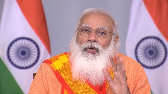 Prime Minister Narendra Modi interacts the doctors and frontline workers on COVID-19 situation in Kashi. (PTI Photo) Prime Minister Narendra Modi interacts the doctors and frontline workers on COVID-19 situation in Kashi. (PTI Photo)