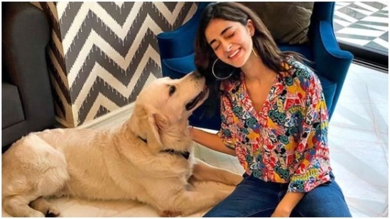 Ananya Panday: Loose printed shirts are stylish yet comfy. You can opt for this look where the actor can be seen wearing a comic printed red shirt teamed with a pair of denims.(Instagram/@ananyapanday)