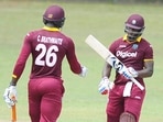 File Photo of Carlos Brathwaite and Andre Russell.(Twitter) File Photo of Carlos Brathwaite and Andre Russell.(Twitter)