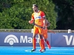 File Photo of Jaskaran Singh in action for the Indian men's hockey team.