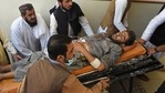 People push a stretcher carrying a victim who was injured in a bomb blast during a pro-Palestinian rally in which six people were killed and another 14 wounded, in Chaman of Pakistan's Balochistan province near the Afghanistan border, in Quetta. (AFP) People push a stretcher carrying a victim who was injured in a bomb blast during a pro-Palestinian rally in which six people were killed and another 14 wounded, in Chaman of Pakistan's Balochistan province near the Afghanistan border, in Quetta. (AFP)