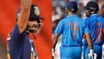 File Photo of Suryakumar Yadav (left), and MS Dhoni and Virat Kohli. (right)(HT Collage) File Photo of Suryakumar Yadav (left), and MS Dhoni and Virat Kohli. (right)(HT Collage)