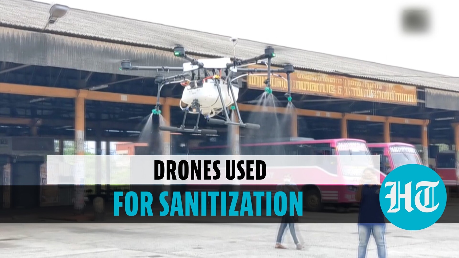 Watch Drones used for sanitising public places in Kerala’s Thrissur