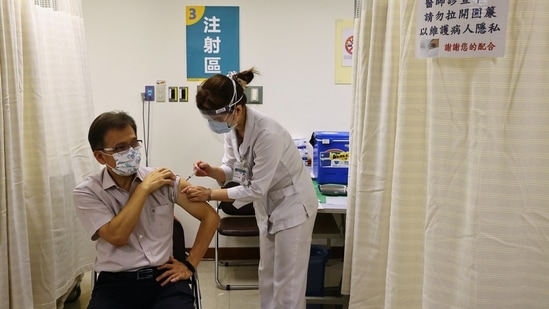 A nurse administers a dose of the AstraZeneca vaccine against the coronavirus disease (Covid-19) during a vaccination session.(Reuters representative image)