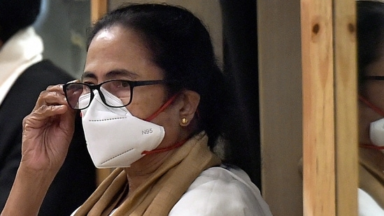 Banerjee took oath as CM on May 5 for the third time despite losing her election from the high-profile Nandigram seat to her protégé-turned-rival Suvendu Adhikari. (PTI Photo) Banerjee took oath as CM on May 5 for the third time despite losing her election from the high-profile Nandigram seat to her protégé-turned-rival Suvendu Adhikari. (PTI Photo)