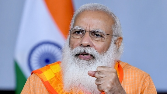 PM Modi also talked about the threat to children and said they needed to be protected in the fight against Covid. (PTI) PM Modi also talked about the threat to children and said they needed to be protected in the fight against Covid. (PTI)
