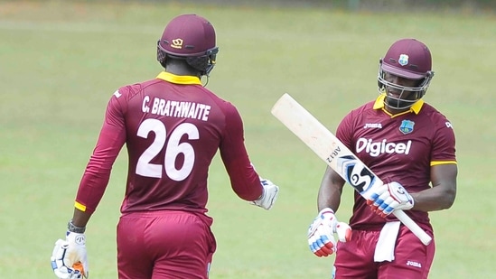 File Photo of Carlos Brathwaite and Andre Russell.(Twitter)