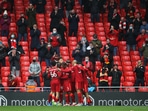 Liverpool in action during the final day of the Premier League.