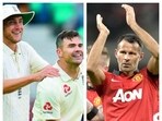 Stuart Broad with James Anderson (left) and Ryan Giggs (right). File(AP/File)