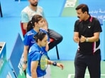 Palak Kohli and Parul Parmar (in the front) during a match.(HT Photo) Palak Kohli and Parul Parmar (in the front) during a match.(HT Photo)