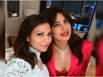 Priyanka Chopra looks ravishing in red power suit