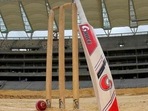 A bat, ball and stumps resting on a cricket ground. (Representational Image) A bat, ball and stumps resting on a cricket ground. (Representational Image)
