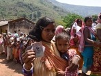 Odisha SC/ST welfare department started a  <span class='webrupee'>₹</span>100 a day wage compensation for all PVTG persons testing positive for Covid for the next 14 days (Arabinda Mahapatra / HT Photo)