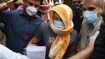 Olympic wrestler Sushil Kumar and his associate Ajay Kumar (back) in the custody of Delhi Police Special cell in New Delhi(Arvind Yadav/ Hindustan Times) Olympic wrestler Sushil Kumar and his associate Ajay Kumar (back) in the custody of Delhi Police Special cell in New Delhi(Arvind Yadav/ Hindustan Times)