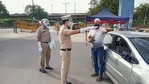 At some places, the violators were asked to hold placards bearing messages related to the lockdown.(PTI) At some places, the violators were asked to hold placards bearing messages related to the lockdown.(PTI)