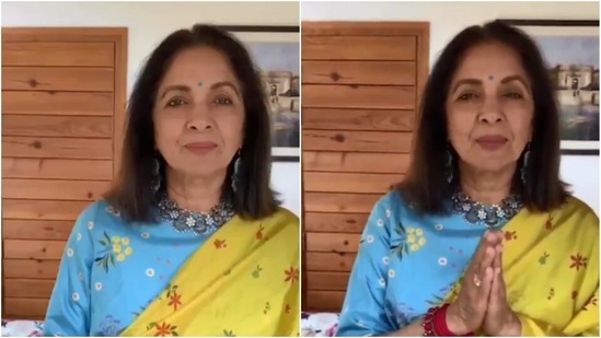 Neena Gupta wears beautiful floral print saree(Instagram/neena_gupta)