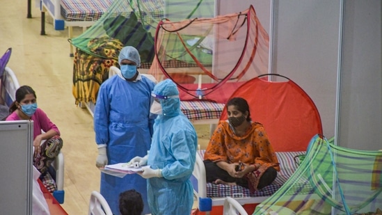 The Union health ministry said on Saturday that the second wave has been stabilising all over the country. (PTI Photo) (PTI) The Union health ministry said on Saturday that the second wave has been stabilising all over the country. (PTI Photo) (PTI)