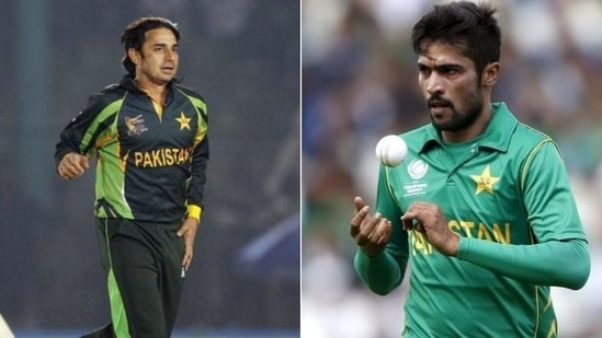 Saeed Ajmal (L), Mohammad Amir (R)(HT Collage)