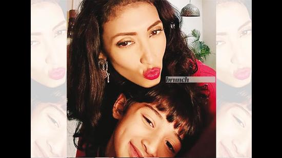 Lakshmi with her seven-year-old daughter Navisha Lakshmi with her seven-year-old daughter Navisha