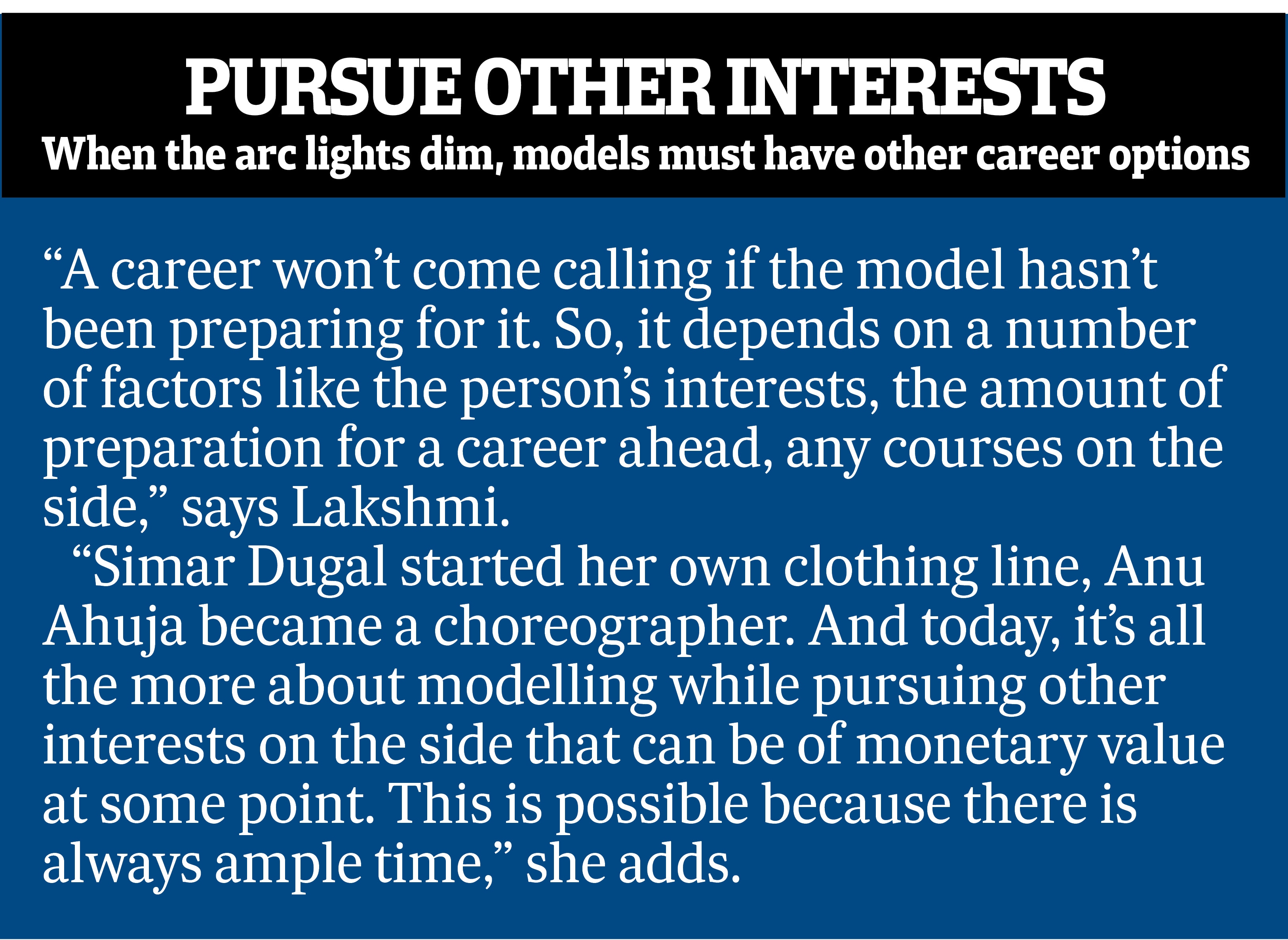 Other career options models should consider