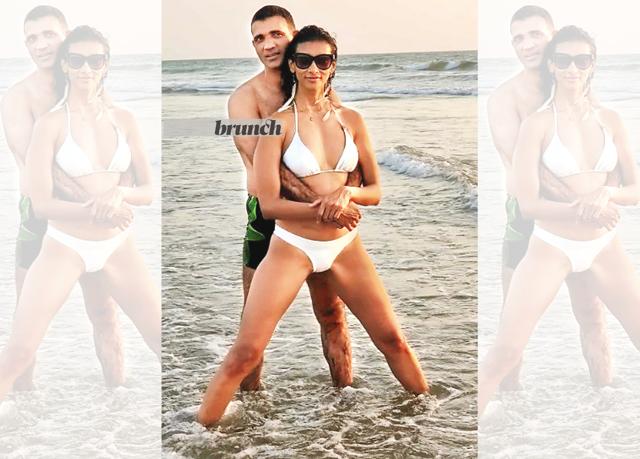 Lakshmi with her husband Puneet Doval