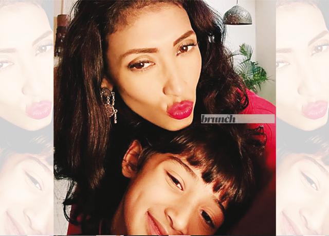 Lakshmi with her seven-year-old daughter Navisha