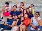 Shweta Tiwari poses with fellow Khatron Ke Khiladi 11 contestants Varun Sood, Nikki Tamboli, Abhinav Shukla, Sourabh Raaj Jain, Sana Makbul, Arjun Bijlani, Divyanka Tripathi, Aastha Gill and Anushka Sen. Shweta Tiwari poses with fellow Khatron Ke Khiladi 11 contestants Varun Sood, Nikki Tamboli, Abhinav Shukla, Sourabh Raaj Jain, Sana Makbul, Arjun Bijlani, Divyanka Tripathi, Aastha Gill and Anushka Sen.