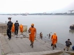 NDRF team announce cyclone related alerts ahead of landfall of Cyclone Yaas.(PTI) NDRF team announce cyclone related alerts ahead of landfall of Cyclone Yaas.(PTI)