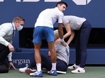 File Photo of Novak Djokovic striking the line-judge during 2020 US Open.(Twitter) File Photo of Novak Djokovic striking the line-judge during 2020 US Open.(Twitter)