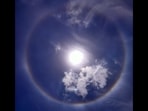 A photo of a Sun Halo in Bengaluru shared on Twitter.  