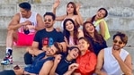 Shweta Tiwari poses with fellow Khatron Ke Khiladi 11 contestants Varun Sood, Nikki Tamboli, Abhinav Shukla, Sourabh Raaj Jain, Sana Makbul, Arjun Bijlani, Divyanka Tripathi, Aastha Gill and Anushka Sen. Shweta Tiwari poses with fellow Khatron Ke Khiladi 11 contestants Varun Sood, Nikki Tamboli, Abhinav Shukla, Sourabh Raaj Jain, Sana Makbul, Arjun Bijlani, Divyanka Tripathi, Aastha Gill and Anushka Sen.