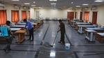 Workers disinfect an isolation center for Covid-19 positive people in Hyderabad, on Monday, May 3, 2021. (Mahesh Kumar A / AP Photo) Workers disinfect an isolation center for Covid-19 positive people in Hyderabad, on Monday, May 3, 2021. (Mahesh Kumar A / AP Photo)