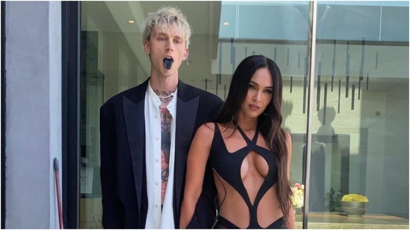 Megan Fox Porn Captions - Megan Fox adds a touch of sexy to goth in barely-there dress worth â‚¹1.2  lakh | Fashion Trends - Hindustan Times