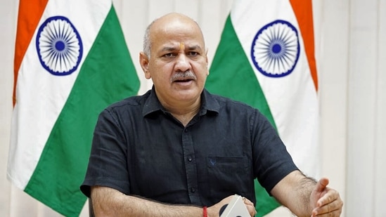 Delhi deputy chief minister Manish Sisodia addresses during a press conference in New Delhi on Monday. (ANI Photo)