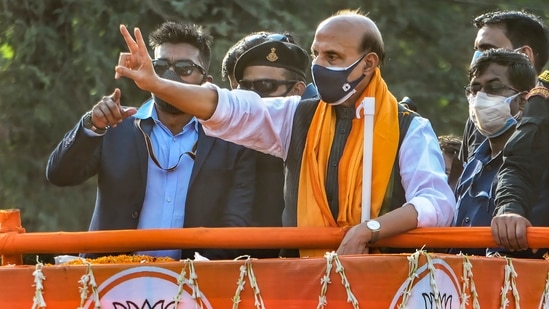 Rajnath Singh first became education minister in 1991 when the Bharatiya Janata Party (BJP) formed its first government in Uttar Pradesh.(PTI file photo) Rajnath Singh first became education minister in 1991 when the Bharatiya Janata Party (BJP) formed its first government in Uttar Pradesh.(PTI file photo)